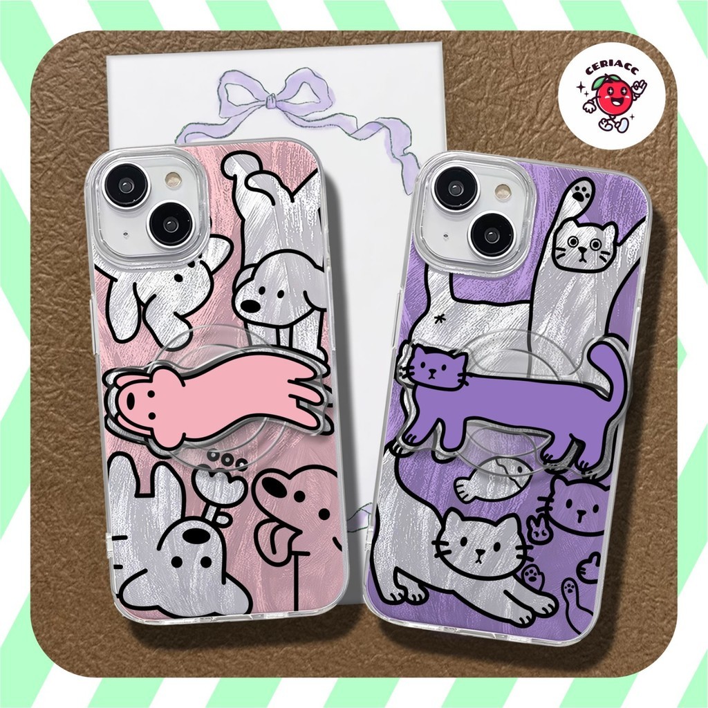 [1 ชุด] Feather พิมพ์สุนัขและแมวสําหรับ samsung a03 a21s a52 a54 4g 5g a31 a32 4g a03s a02s a71 a03 