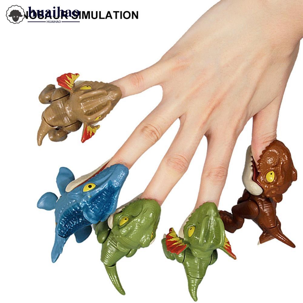 HUAIHAO Creative Bite Finger ของเล่นไดโนเสาร์ตลก Tyrannosaurus ของเล่น Dino ไข่เด็กของขวัญวันเกิด F1