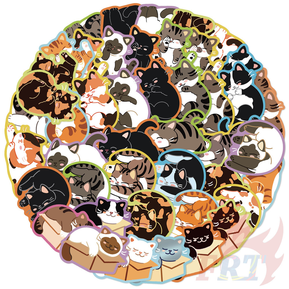 50ชิ้น/เซ็ต ❉ สติ๊กเกอร์ Smile Cats Series 01 สีสันสดใส ❉ กันน้ํา ทําเอง แฟชั่นเด็กรางวัลสติกเกอร์