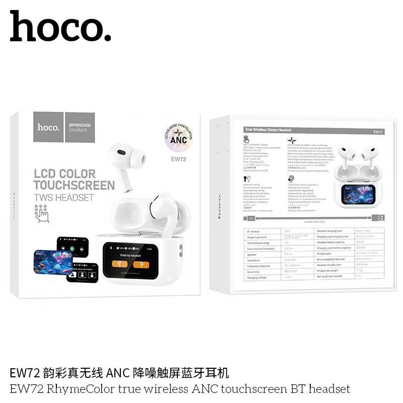 Hoco EW72 หูฟังบลูทูธไร้สาย Wireleless ANC touchscreen BT headset