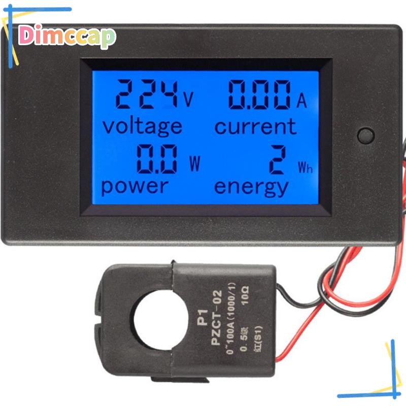 [dimcap] 80-260V 100A มิเตอร์วัดแรงดันไฟฟ้าปัจจุบันแบบดิจิตอลแอมมิเตอร์โวลต์มิเตอร์ PZEM-061