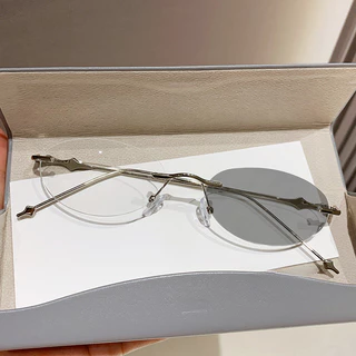 แว่นสายตาสั้น แว่นทึบแสงอัจฉริยะ (-75 ถึง -375) สำหรับชายและหญิง ออกแบบแบบไร้กรอบแฟชั่น
