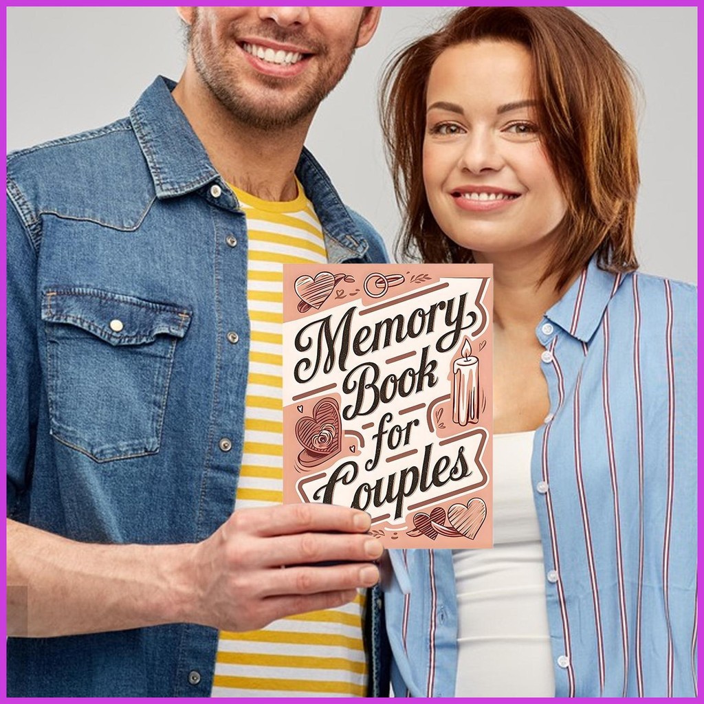 สมุดภาพคู่รัก สมุดภาพรูปภาพ อุปกรณ์โน้ตบุ๊กที่มีความหมาย 58 หน้าสําหรับการผจญภัยการเดินทาง ฮันนีมูน 