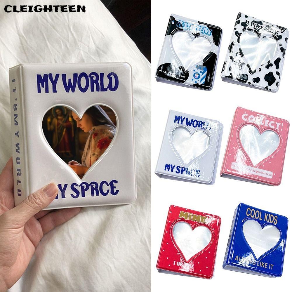 อัลบั้มรูป CLEIGHTEEN, ที่ใส่โฟโต้การ์ด PVC กลวง, Love Heart 64 Pockets Photo Holder Men