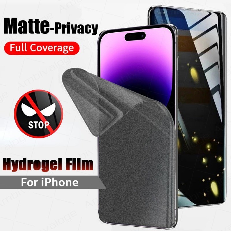 ฟิล์มกันรอยหน้าจอ แบบด้าน ฟิล์มกันเสือก สำหรับ iPhone 6 7 8 X XS XR 11 12 13 14 15 16 17 Pro Max