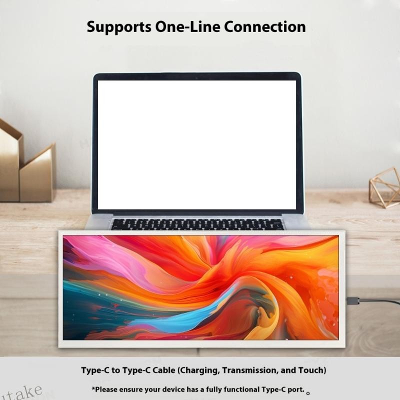 11.3Inch  Screens LCD Monitor White Secondary Display For PC Monitoring