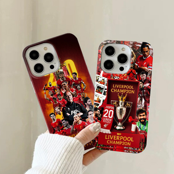 Liverpool สําหรับiPhone 16 Pro Max 15 14 XR 13 12 11 Pro Max 8 7 6 6S Plus X Xs Max Se 2020 13 12 11 Glossy TPU Soft Case ShockProofกล้องป้องกัน