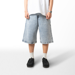 Moxie Skater Jorts - Pale Blue