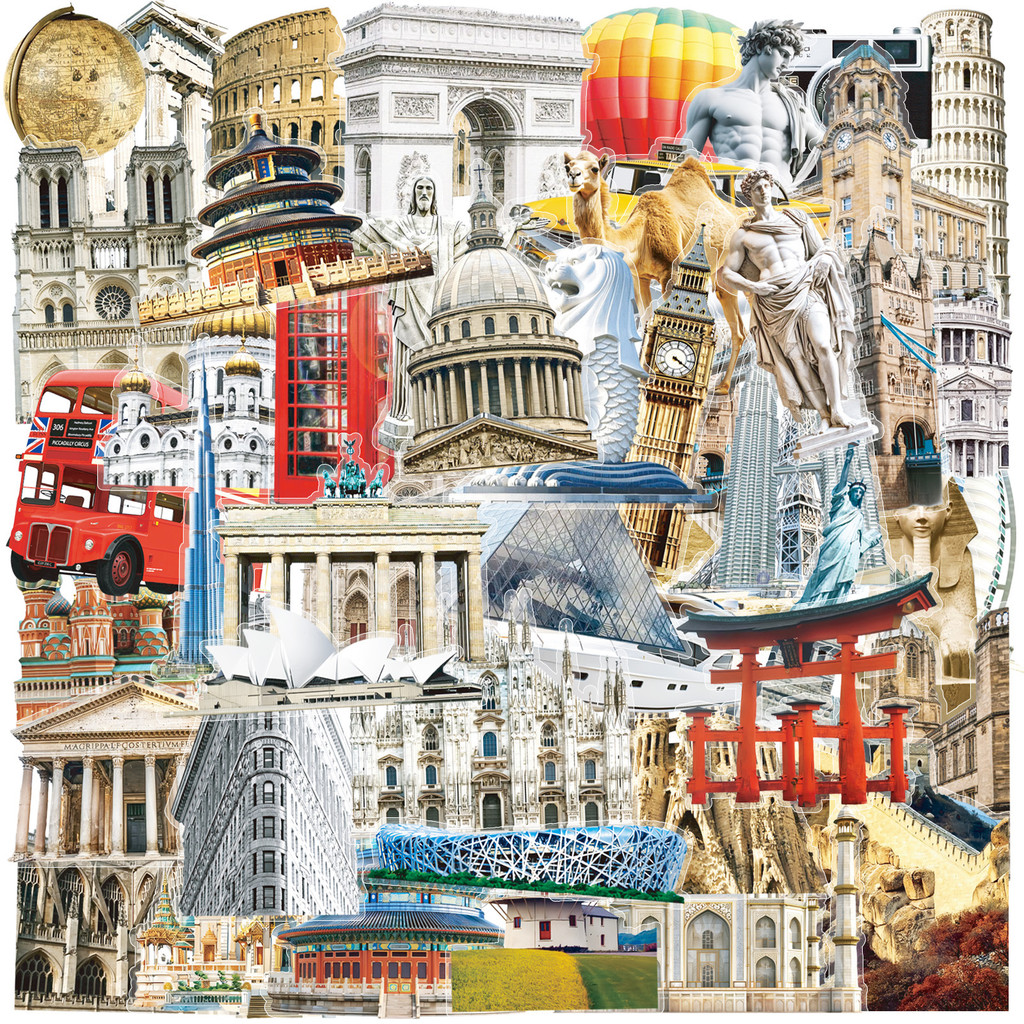 ❉ เที่ยวโลก . สติ๊กเกอร์ PET Landmark Buildings Series 02 อันโด่งดัง ❉ 50 ชิ้น/เซ็ตกันน้ําแฟชั่น DIY Doodle Decals สติ๊กเกอร์