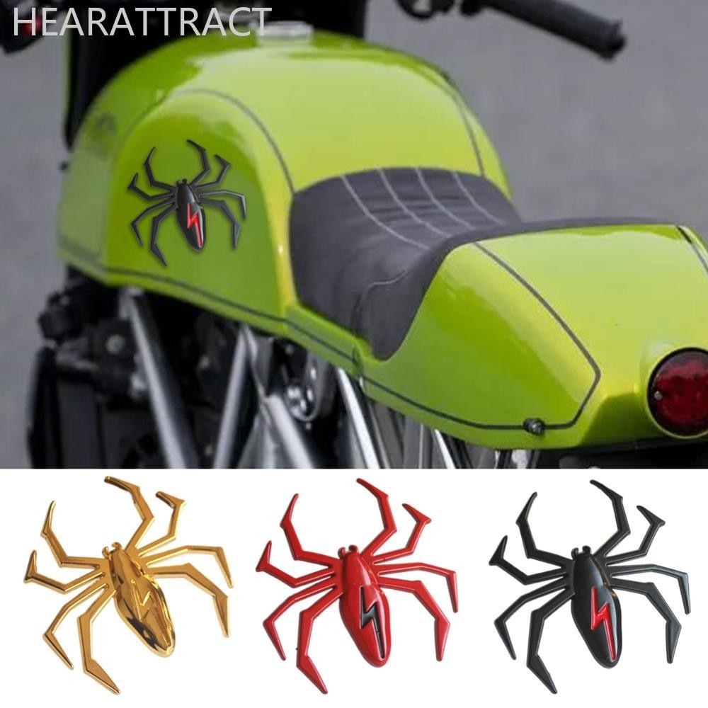 HEARATRACT โลหะผสม 3D Spider Design รถรถจักรยานยนต์ Decal ยานยนต์ Scratch Masking สติกเกอร์ตกแต่ง O4