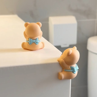 น่ารักตุ๊กตาหมีป้องกันการชนกันมุมซิลิโคนเทปป้องกันมุมขวาสําห…