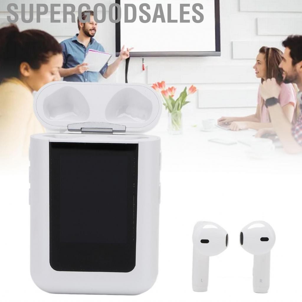 supergoodsales-th ai languages languages earbuds translator ออฟไลน์ด้วย LCD Touchscreen ไม่จำเป็นต้อ