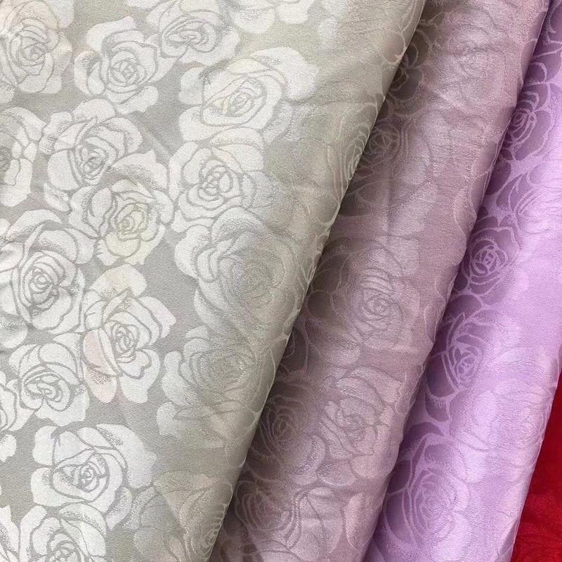 ผ้าแจ็คการ์ด 150x50 ซม. สไตล์ใหม่ล้อมรอบดอกกุหลาบ สำหรับทำกี่เพ้าและฮันฟู