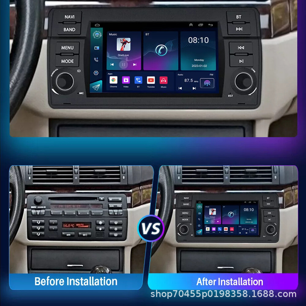 เหมาะสําหรับ 98 ~ 06 BMW E46 หน้าจอขนาดใหญ่ carplay รถ GPS การย้อนกลับวิดีโอเครื่อง All-in-One