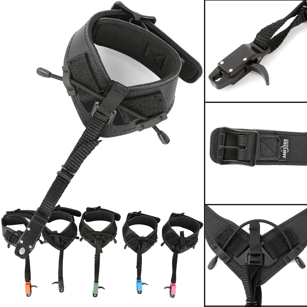 K8 Compound Bow Wrist Release Aid Cowhide อัตโนมัติ