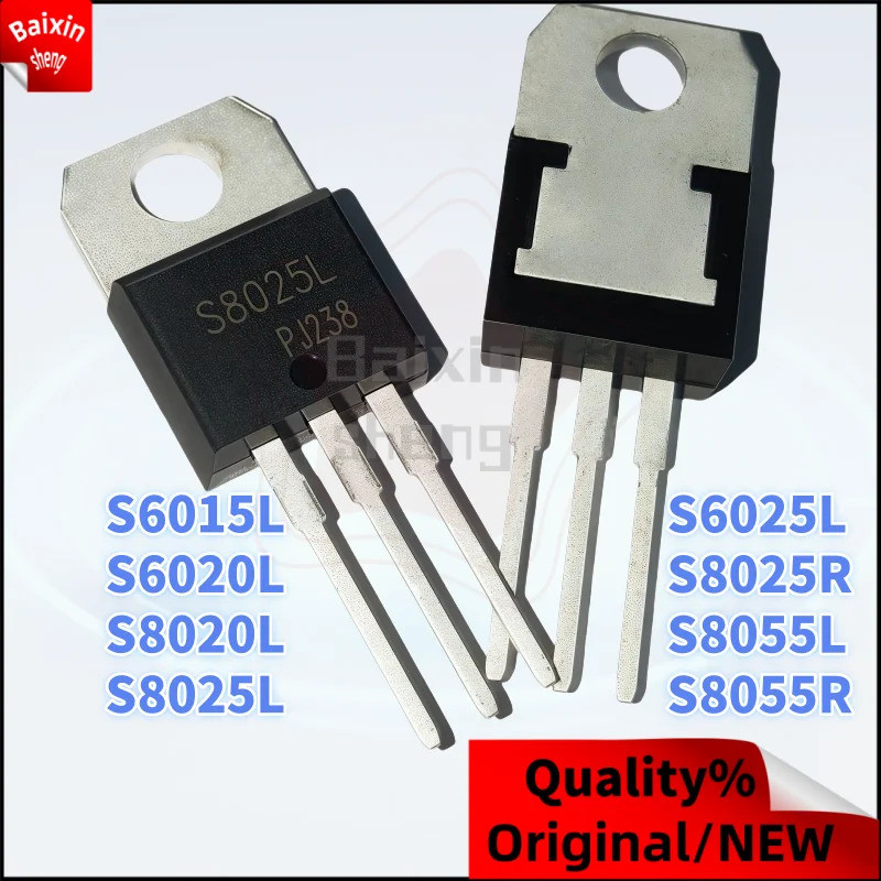 1-5PCS S6015L TO-220 S6020L S6025L S8025L S8020L S8055L S8025R S8055R TO-220 Unidirectional thyrtor