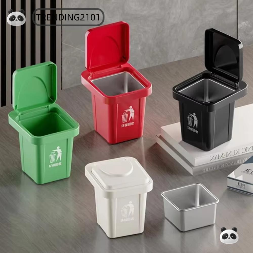 กําลังมาแรง2101 ถังขยะแขวนผนัง, ถังขยะติดผนังสแตนเลสแบบไม่มีหมัด, พร้อมฝาปิด ตกแต่งห้องน้ําถังขยะรูป