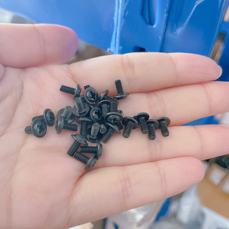 50Pcs M2 M2.5 M3 M4 PWM DIN967 Black Pan Padded Screws Referral Computer Case Chassis Fixed Motherbo