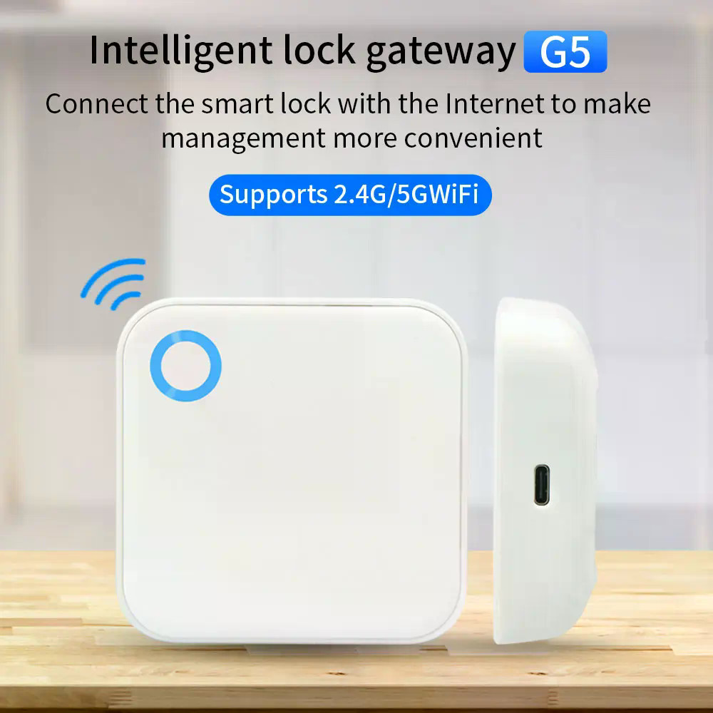 2.4G + 5G TTLOCK WIFI Gateway G5 บลูทูธตาข่ายประตูล็อค Gateway G5 สําหรับ TTโรงแรม TTLOCK APP โรงแรม