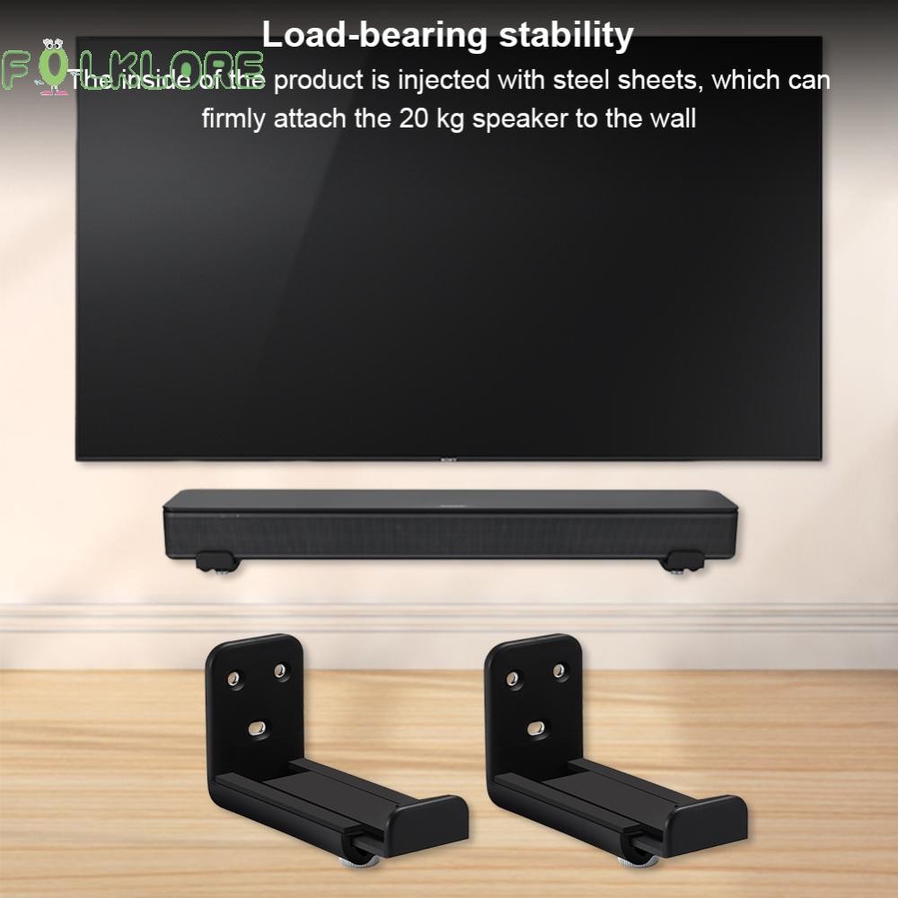 ❉ Folklore Soundbar Wall Mount Bracket Universal Sound Bar ขายึดถือถึง 44lbs Drywall Sound Bar Wall 