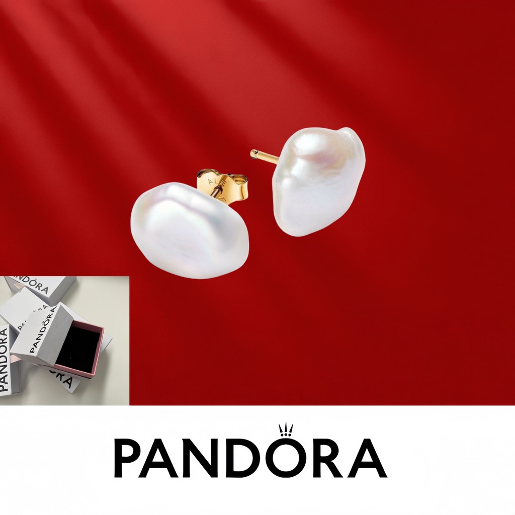 เครื่องประดับเงินแท้ Pandora S925 (พร้อมกล่องบรรจุภัณฑ์) สร้อยคอสร้อยข้อมือจี้ Baroque Treated น้ําจ