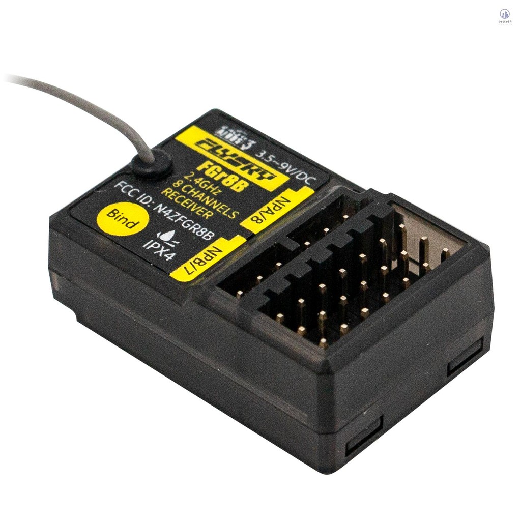 FLYSKY FGR8B 2.4GHz 8CH ตัวรับสัญญาณ PWM/ PPM/ i-bus สําหรับ AFHDS3 เครื่องส่งสัญญาณ RF โมดูล PL18/ NB4 /NB4 Lite/ FRM302 NB4 PRO RC รถเรือ