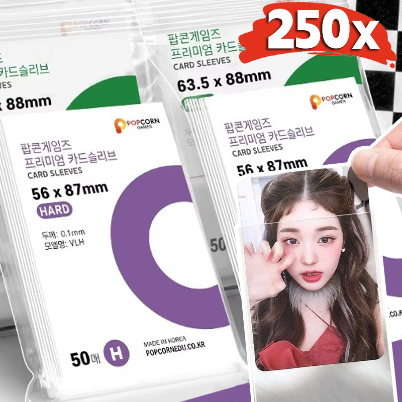 HD ปลอกป้องกันการ์ดไอดอล Kpop โปร่งใส - เคสป้องกัน Photcards, 58x89 มม. & 64x88 มม.คริสตัลใสป้องกัน