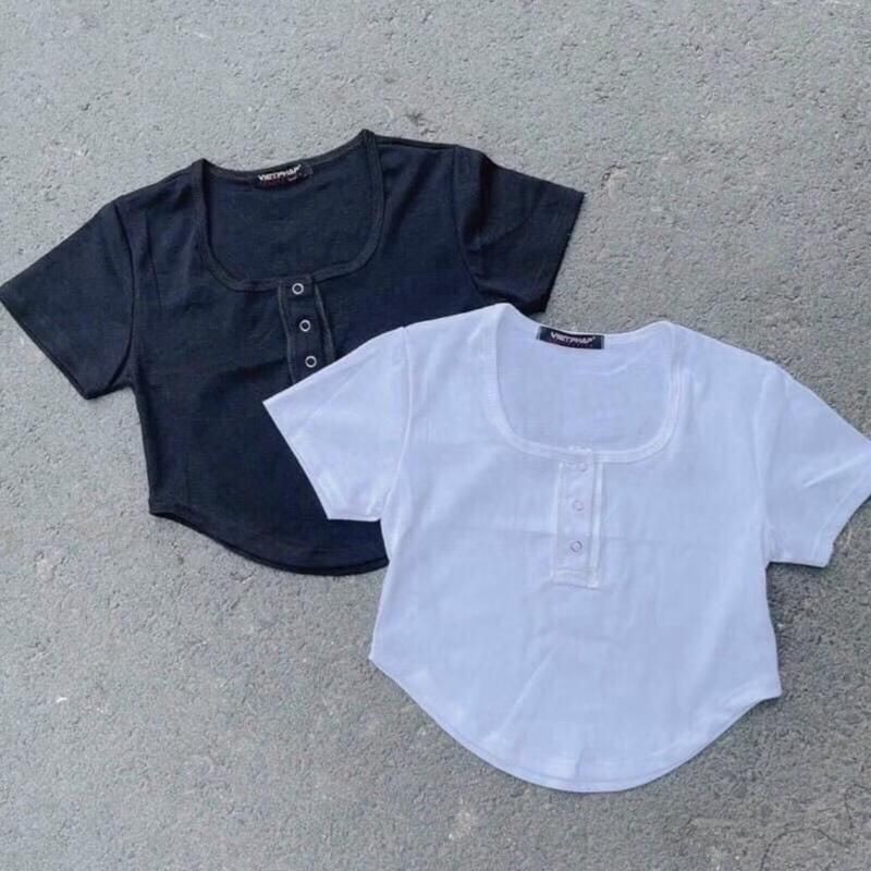 A27 เสื้อยืดคนท้อง 3KHUY ผู้หญิงคอ U เสื้อครอปแขนสั้น ไซส์ต่ํากว่า 53kg