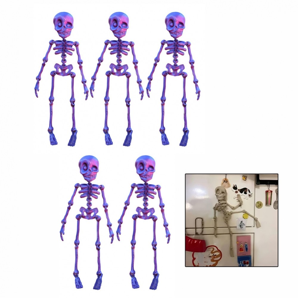 Poseable Skeleton Magnets เครื่องมือเพื่อการศึกษา Fun Desk Accessories Gothic Flair