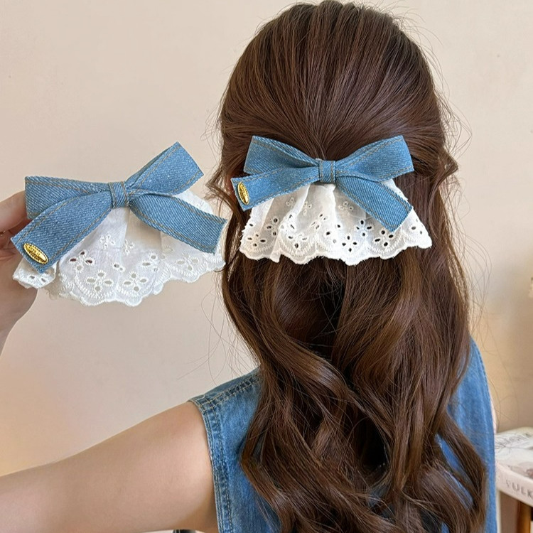 กุทัณฑ์คาวบอยสีเบจลูกไม้ด้านเรียบ เครื่องประดับผมแฟชั่น