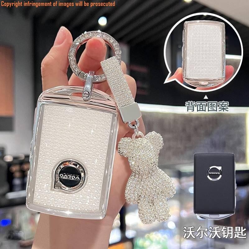 ฝาครอบกุญแจ Volvo Volvo xc60 s90 s60 xc40 xc90 s60 v40 v60 c40 พวงกุญแจ พวงกุญแจ พวงกุญแจ