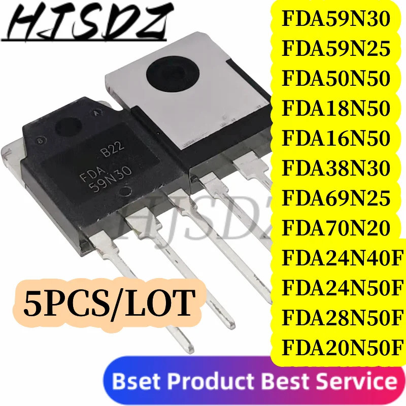1-5PCS FDA59N30 FDA69N25 FDA16N50 FDA18N50 FDA20N50F FDA28N50F FDA24N50F FDA24N40F FDA59N25 FDA38N30