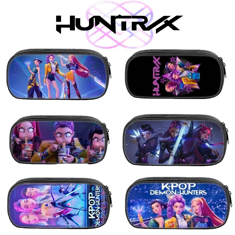 กล่องดินสอ KPop Demon Hunters พร้อมชั้นตะกั่วอเนกประสงค์สําหรับจัดเก็บเครื่องเขียนและอุปกรณ์นักเรียน