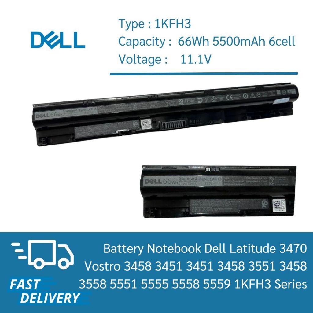 Dell Battery DELL Latitude 3470 Vostro 3458 3451 3451 3458 3551 3458 3558 5551 5555 5558 5559 1KFH3 