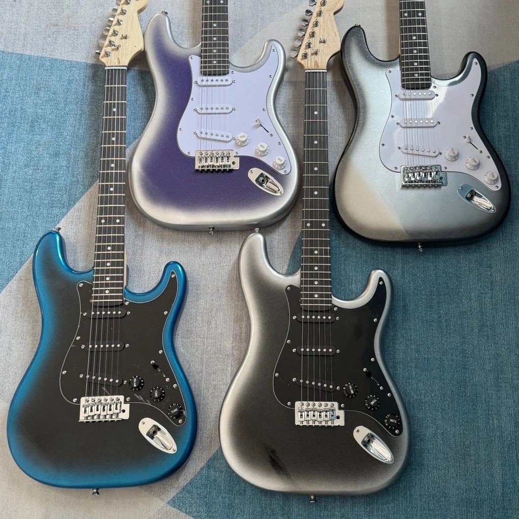 การจับคู่สี ST กีตาร์ไฟฟ้า Introductory เริ่มต้นนักเรียนสาม Orders ดอกไม้น้ําแข็งสีม่วงกีตาร์ไฟฟ้า p