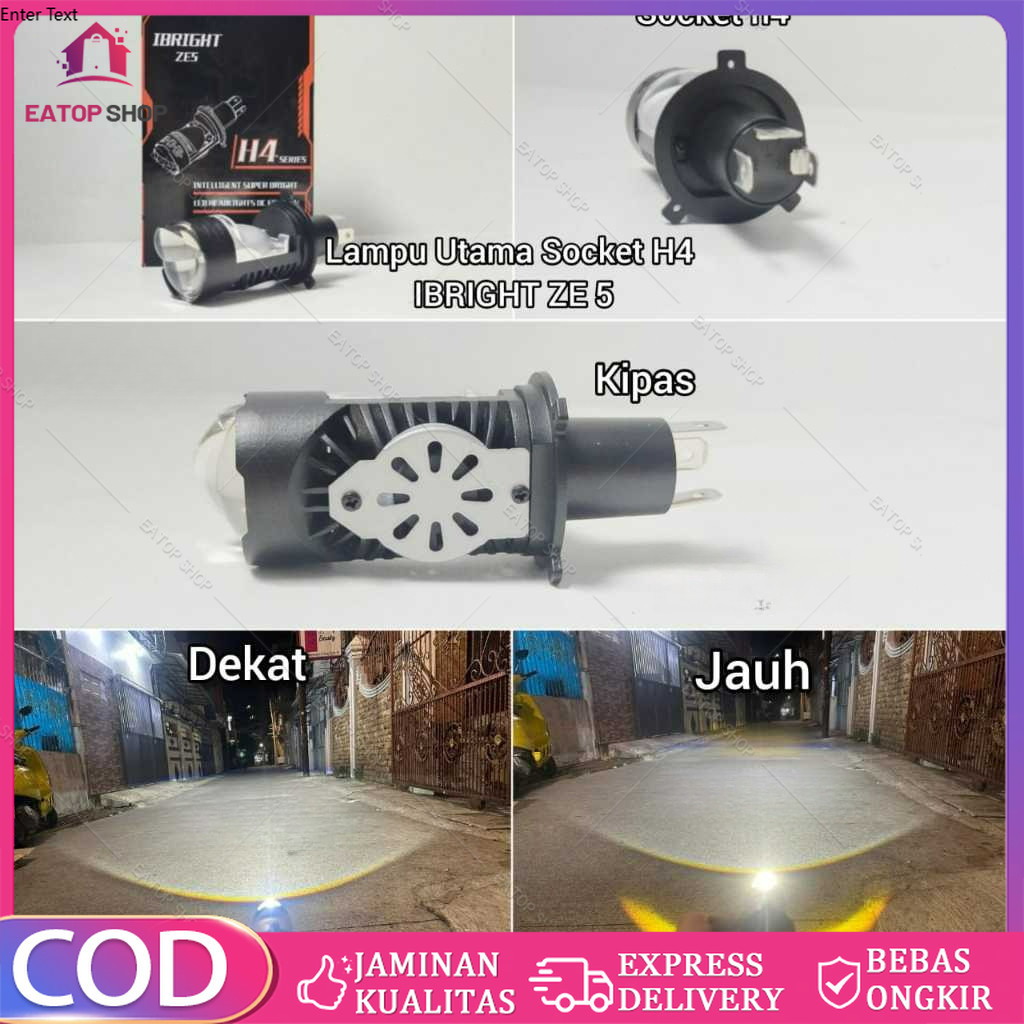 IBRIGHT ZE 5 - ไฟหน้า LED H4 ดั้งเดิมระดับพรีเมียม IBRIGHT ZE5 AC DC ต่ําสูงล่าสุด