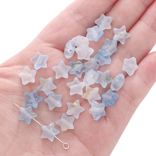 10*9 มม.50 ชิ้น/ถุงอะคริลิค Dot Gold Bead Pentagram สําหรับเครื่องประดับ DIY ทําอุปกรณ์เสริม