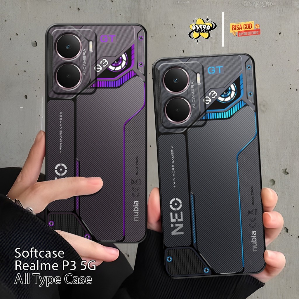 HP Realme P3 5G ใหม่พรีเมี่ยมหรูหราพิมพ์กรณี - Realme C71 Geming Motif Softcase/Realme C75/Realme 14