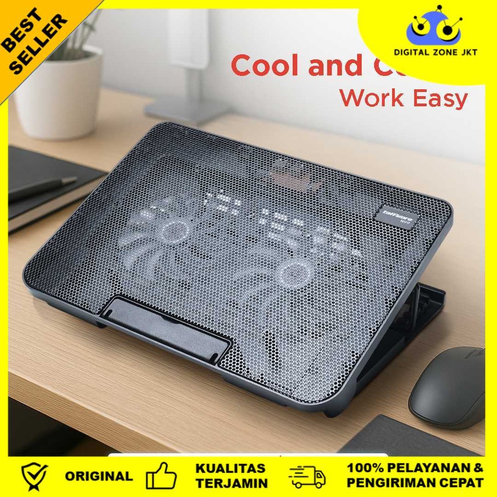 แผ่นระบายความร้อนแล็ปท็อป 2 พัดลม 17 นิ้ว - N99