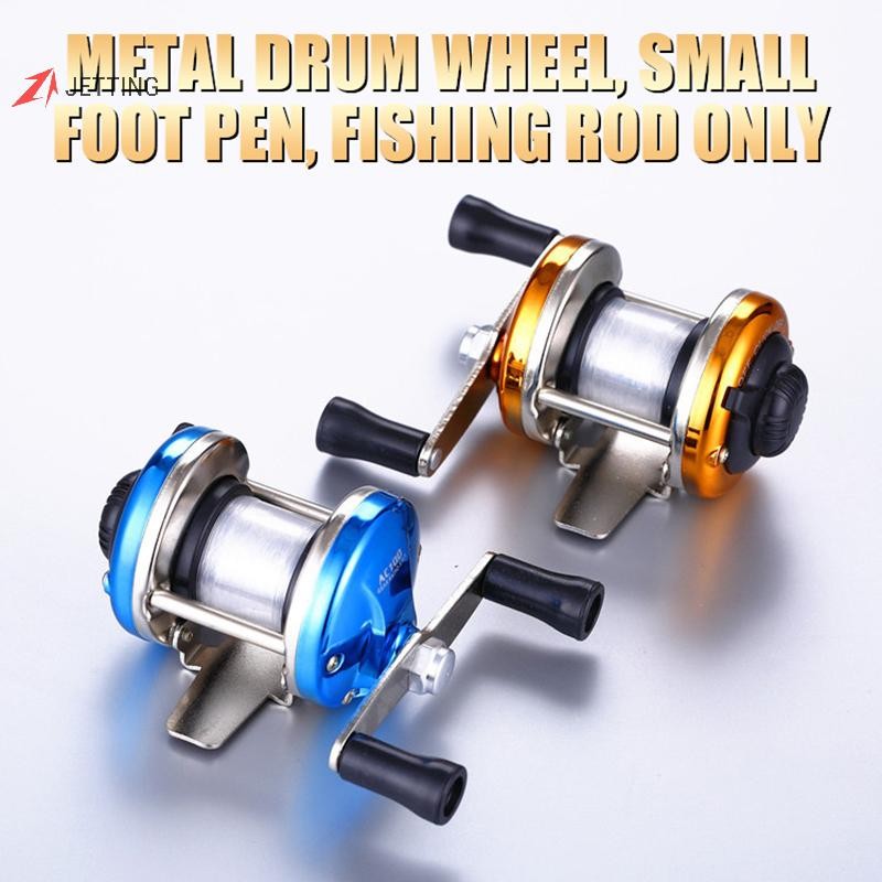 Fsth โลหะกลอง Reel 60-100FT ปากกาตกปลา Rod ตกปลาน้ําแข็ง Reel ซ้าย/ขวามือ HH