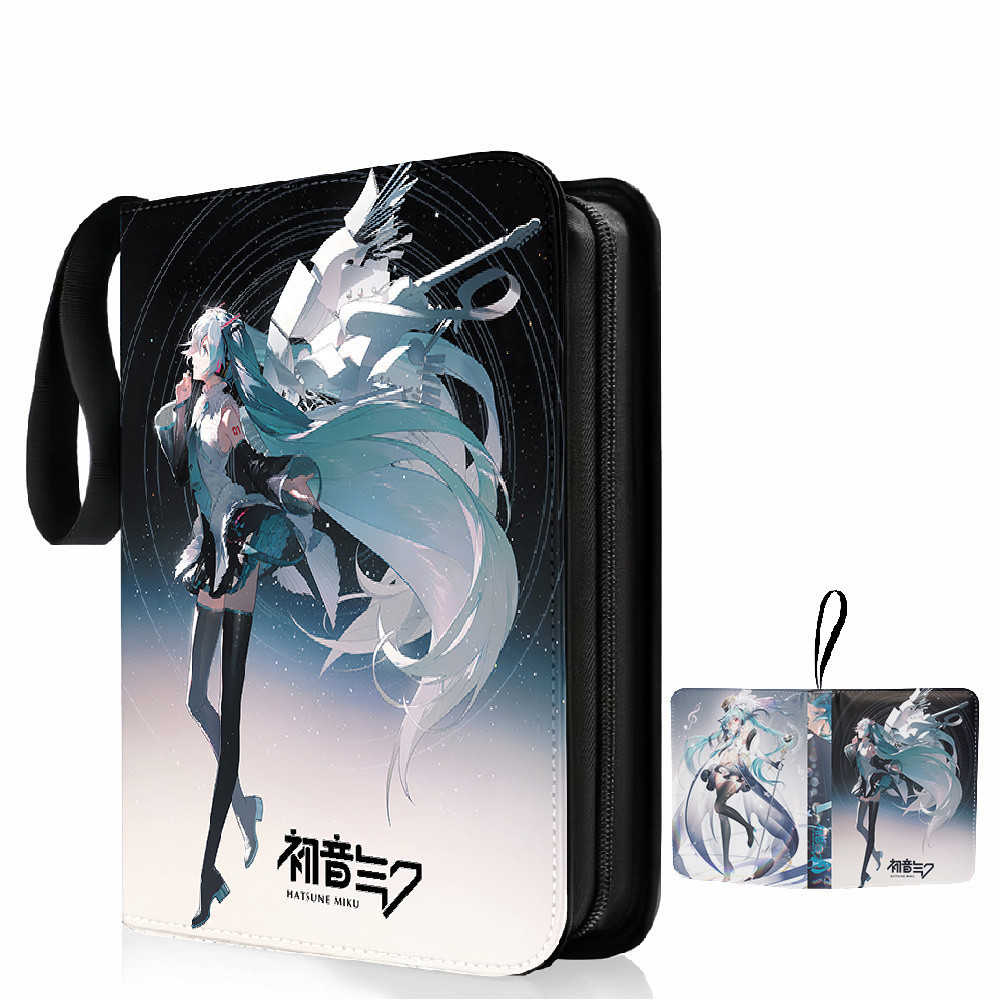[1172 คอลเลกชันคน] Jiugong Hatsune Miku Card Book 16th Anniversary Card Travel Card Storage Book ซิป