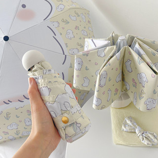 ร่มพับน่ารักร่มแบบพกพาป้องกันแสงแดดป้องกันรังสียูวีแบบใช้คู่…