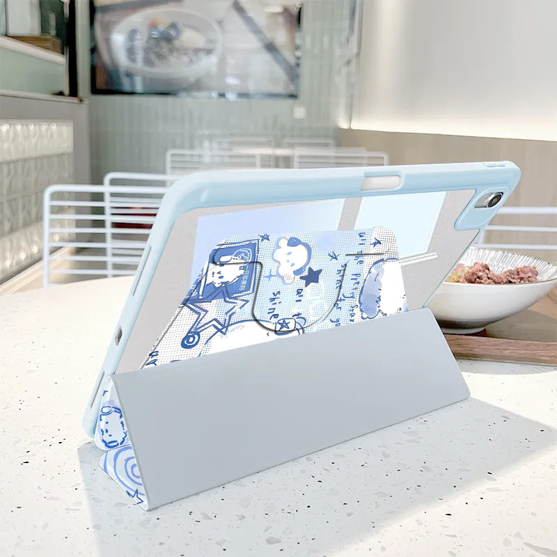 🧧ของขวัญ🧧เคสไอแพด Gen10/Gen11 A16 pro11 m4 pro12.9 13 Air7 MINI7/6 ที่ใส่ปากกา เคส i-Padหมุน 360° Ai