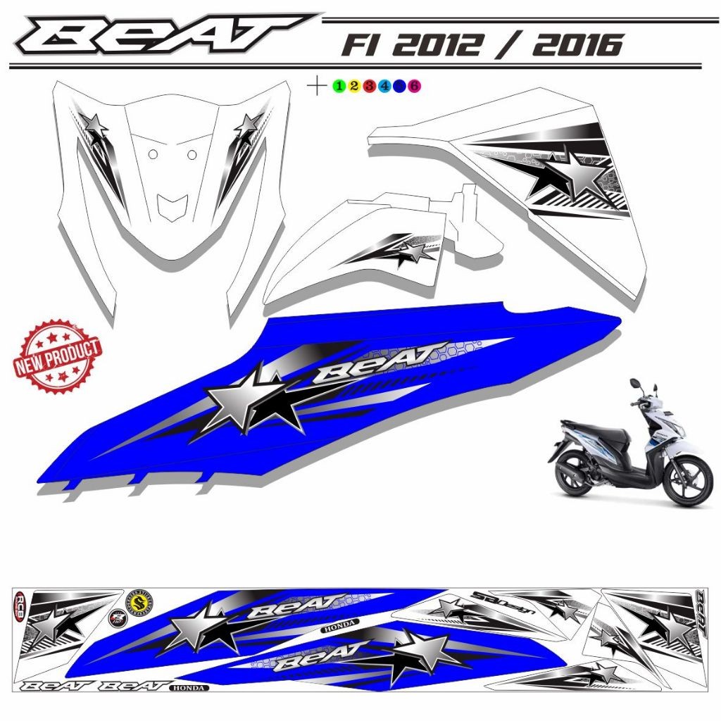 STRIPING BEAT 2013 / สติ๊กเกอร์ VARIATIONS BEAT PGM FI 20214 สติ๊กเกอร์