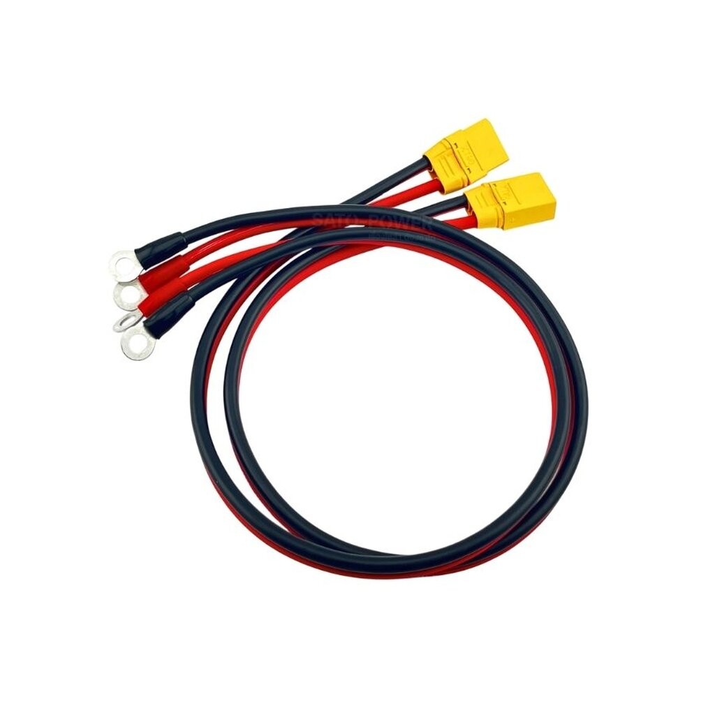 1ชุด / ออเดอร์ ชุดปลั๊ก XT90 พร้อมใช้งาน ตัวผู้ ตัวเมีย | สาย Laser เบอร์ 4.0 ดำ-แดง ปลายสายย้ำ หางปลากลม