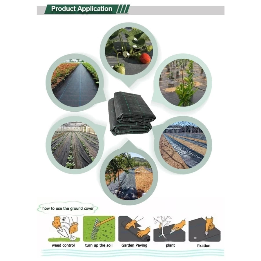 [แบบเพิ่มหนา] ผ้าป้องกันวัชพืชเจาะรู ผ้าป้องกันวัชพืช พลาสติกคลุมดิน วัชพืช ผ้าคลุมดิน กําจัดวัชพืช - รูปที่ 4
