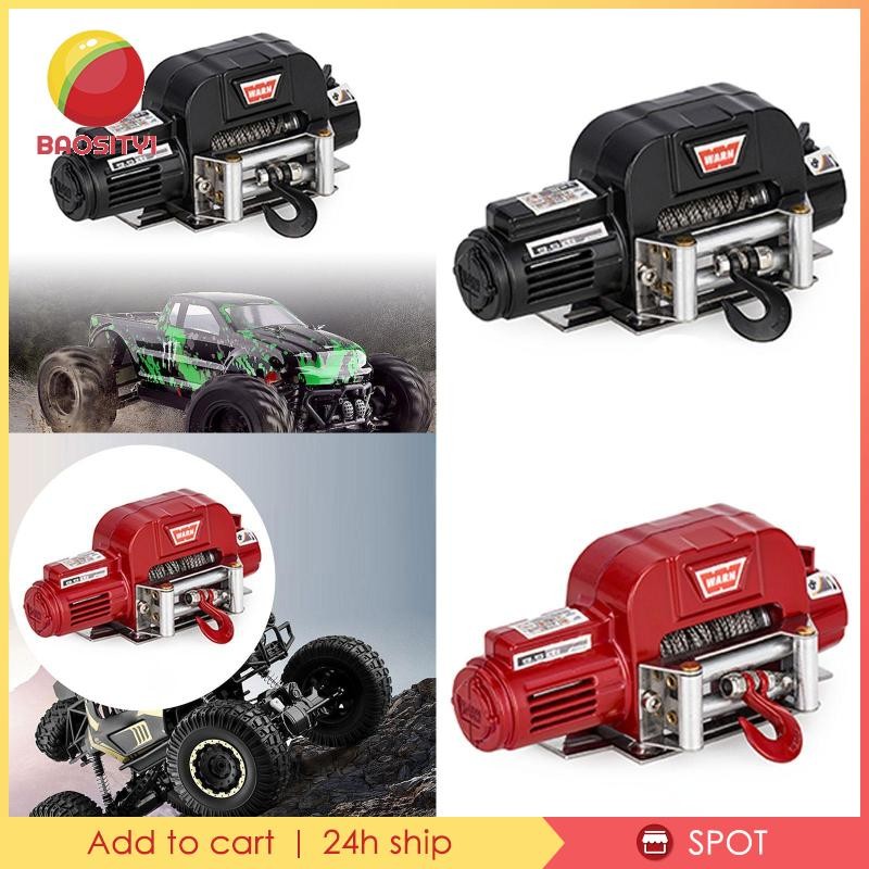 [Baosity1] RC Winch อะไหล่โลหะอัตโนมัติ Winch ไฟฟ้าโลหะ Winch สําหรับ 1/10 RC Hobby รถบรรทุกอุปกรณ์เ