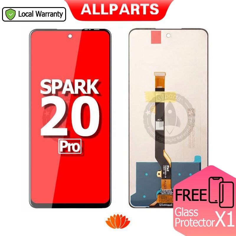 ALLPARTS สําหรับ Tecno Spark 20 Pro LCD Touch Screen Digitizer เปลี่ยน KJ6