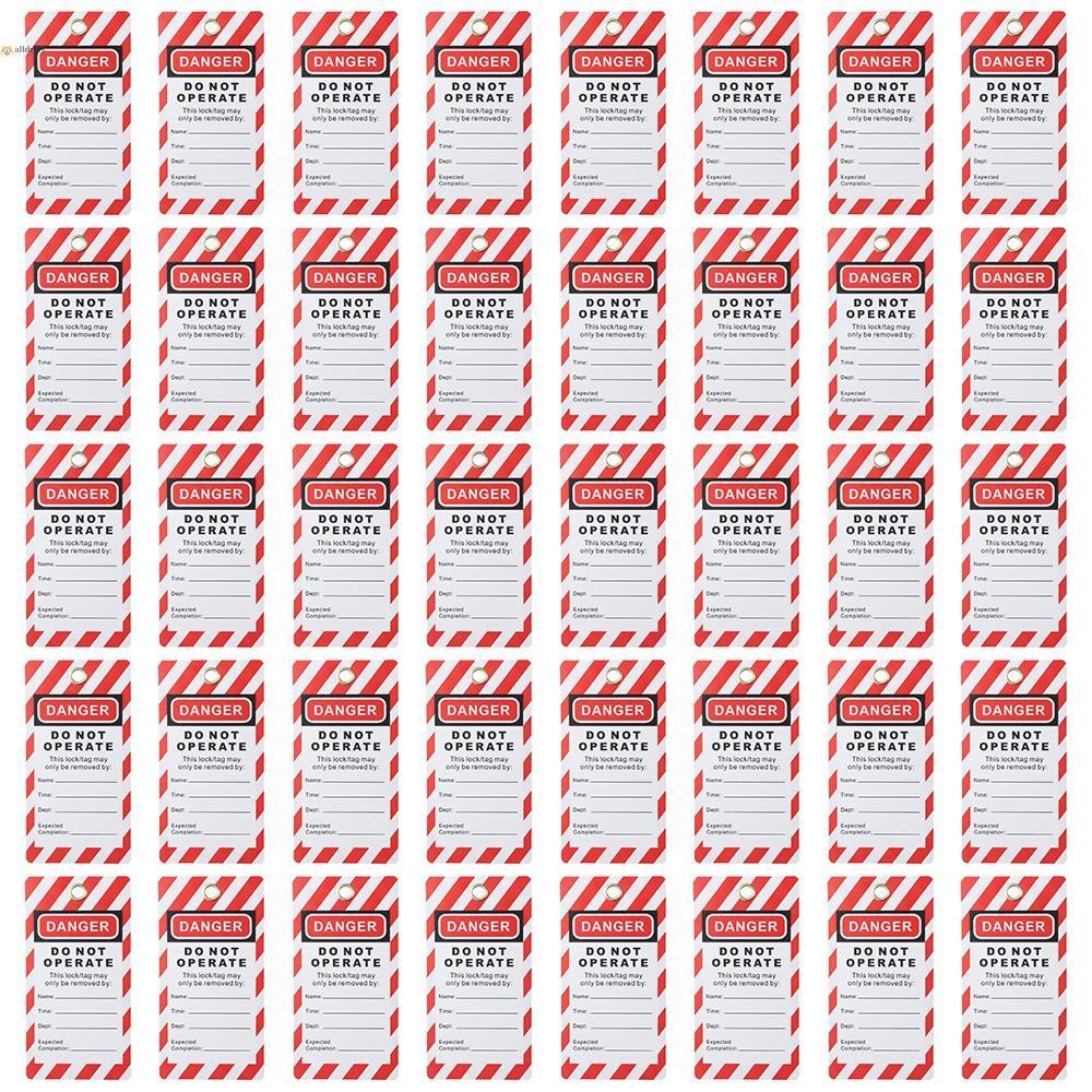 INTOONE Lockout Tagout Tags, สีแดง 16.4*9.5 cm/6.5*3.7 นิ้ว Danger Do Not Operate Tags, Premium PVC 