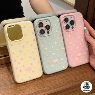 จุดสีเคสโทรศัพท์สําหรับ For iPhone 11ProMax 12Pro 13 14 15Pro Max 16Plus 13 11 16Pro เคส หญิงคนรักเพื่อนฝาครอบโทรศัพท์